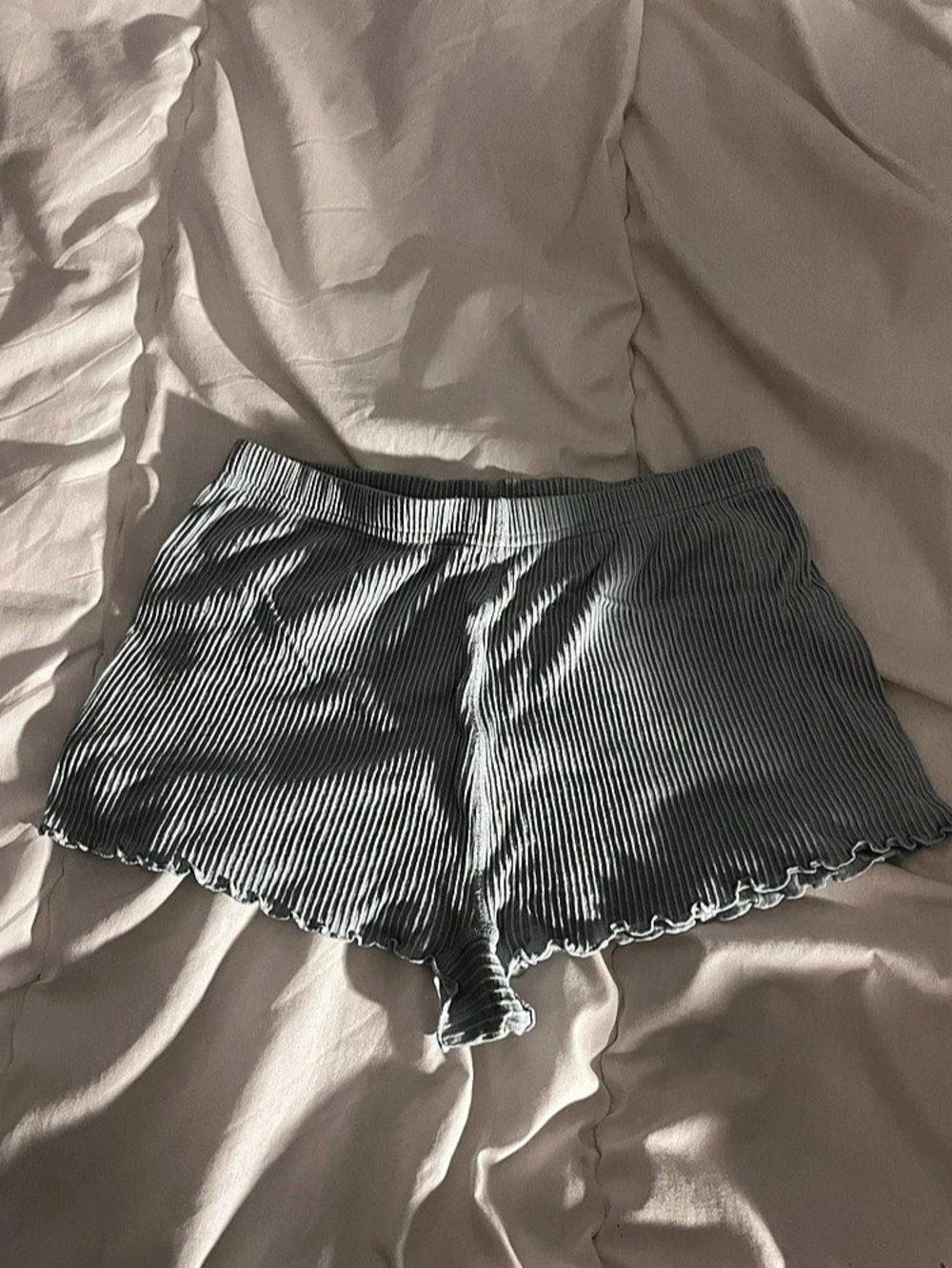 GARAGE seafoam green ribbed booty shorts (sleep shorts) Size XS. Like new